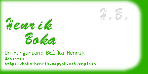 henrik boka business card